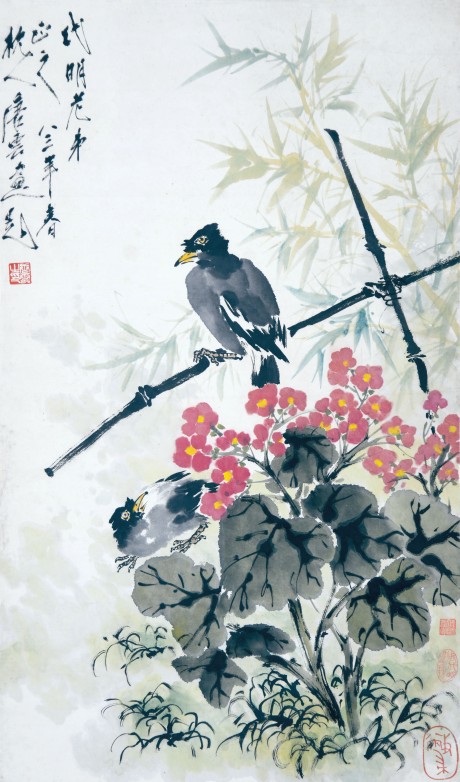 唐云   花鳥(niǎo)立軸